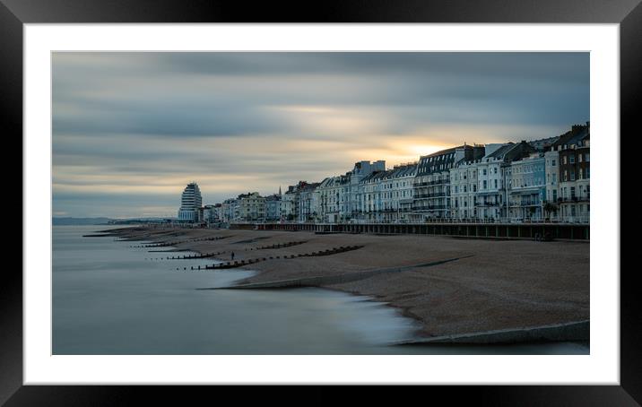 Hastings Sunset Framed Mounted Print by Lubos Fecenko