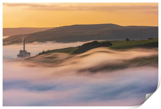 Castleton September Mists. Peak District Print by John Finney