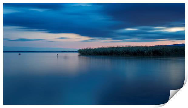 Long exposure picture from the lake Balaton Print by Arpad Radoczy