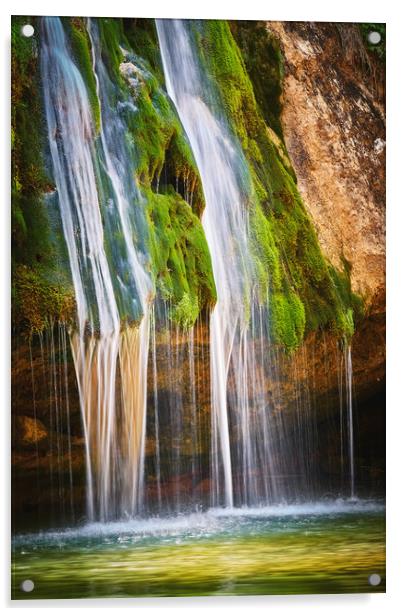 Nice waterfall Acrylic by Arpad Radoczy