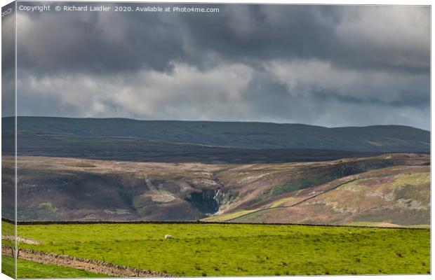 Across to White Force Teesdale from Wool Pits Hill Canvas Print by Richard Laidler