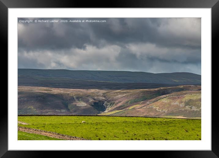 Across to White Force Teesdale from Wool Pits Hill Framed Mounted Print by Richard Laidler