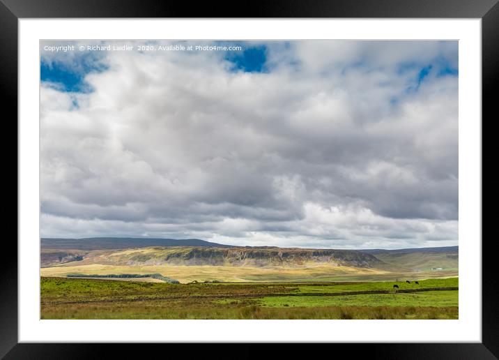 Cronkley Scar, Teesdale from Wool Pits Hill Framed Mounted Print by Richard Laidler