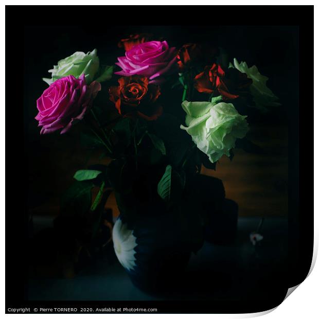 Vase de Roses Print by Pierre TORNERO