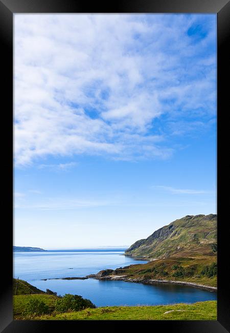 Landscape, Maclean`s Nose, Loch Sunart, Ardnamurch Framed Print by Hugh McKean