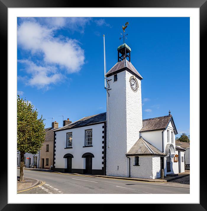 Laugharne Town Hall, Carmarthenshire, Wales. Framed Mounted Print by Colin Allen