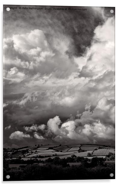 Clouds over Yarde Downs Acrylic by Pete Hemington