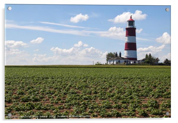 Happisburgh Lighthouse  Acrylic by Christopher Keeley