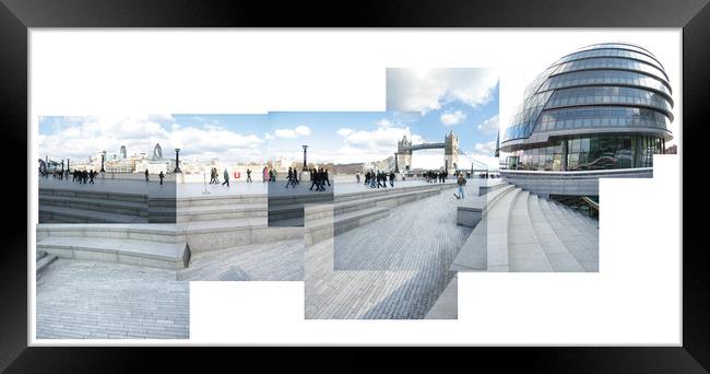 City Hall, Thames and London Bridge, 2006 Framed Print by Tim Riley