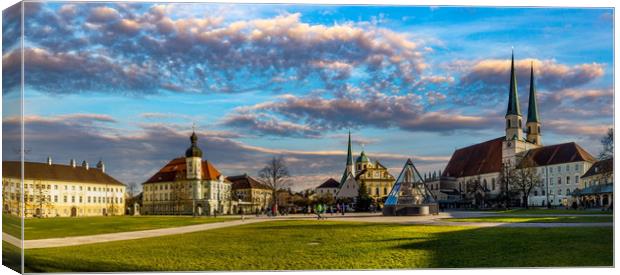 Main square of the city Altotting. Bavaria. German Canvas Print by Sergey Fedoskin