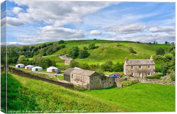 Swaledale Glamping Canvas Print by Rob Hawkins
