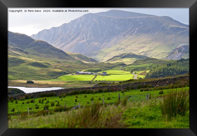 Beautiful landscape in Snowdonia, Wales Framed Print by Pere Sanz