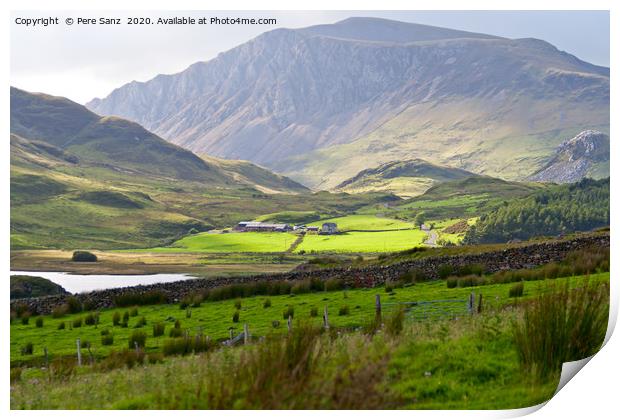 Beautiful landscape in Snowdonia, Wales Print by Pere Sanz