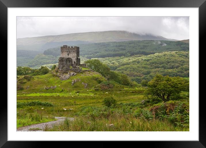 dolwyddelan  castle in Snowdonia,  wales  Framed Mounted Print by Pere Sanz