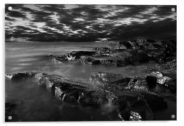 Black Rock Coast Acrylic by Keith Thorburn EFIAP/b