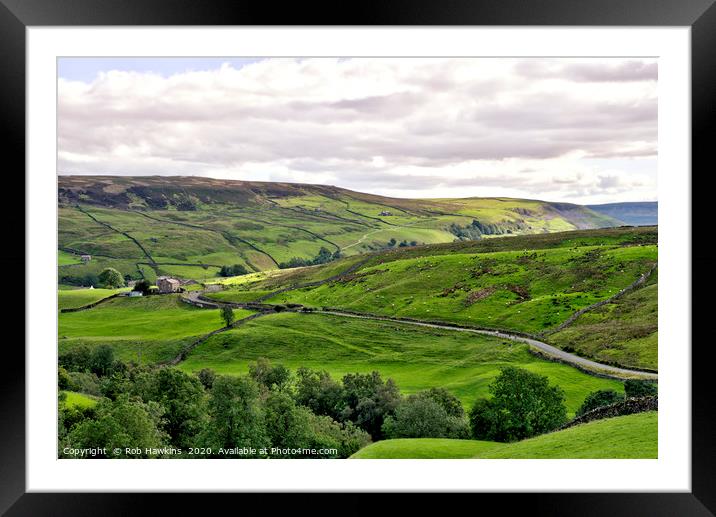 Stonesdale Landscape  Framed Mounted Print by Rob Hawkins