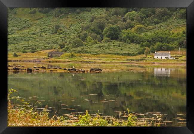 View across Loch Sunart Scotland Framed Print by Jenny Hibbert