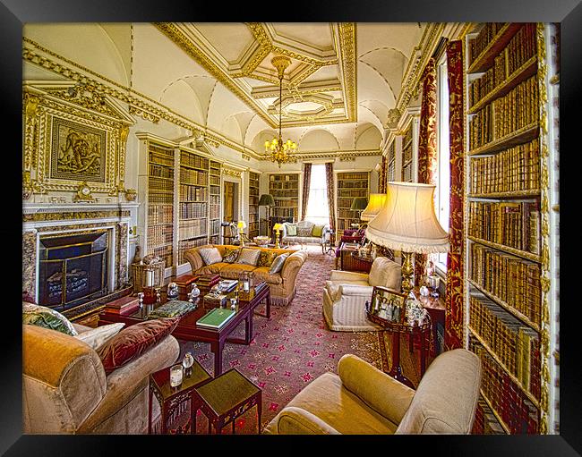 The Long Library  at Holkham Hall Framed Print by Chris Thaxter