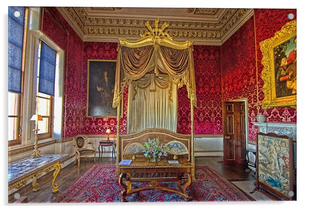 Bedroom at Holkham Hall Acrylic by Chris Thaxter