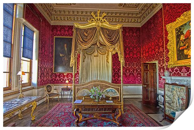 Bedroom at Holkham Hall Print by Chris Thaxter