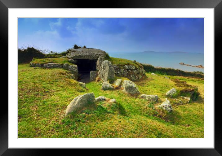 Bant's Carn, Ancient Burial Chamber, Scilly Framed Mounted Print by Roger Driscoll