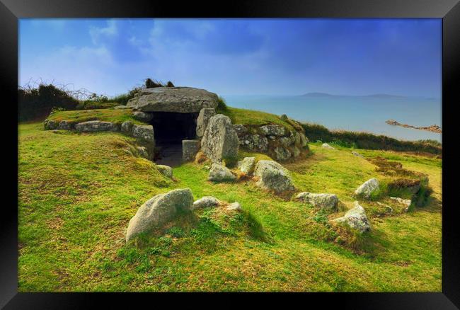 Bant's Carn, Ancient Burial Chamber, Scilly Framed Print by Roger Driscoll