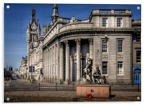 The Gordon Highlanders monument Acrylic by Don Nealon