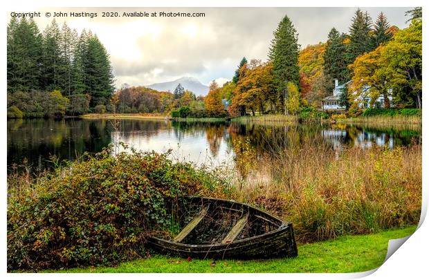 "Autumn's Colours at Loch Ard" Print by John Hastings