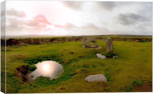 The Men an Tol, Cornwall  Canvas Print by Roger Driscoll