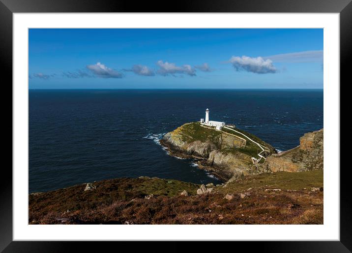 South stack lighthouse Framed Mounted Print by Kevin Elias