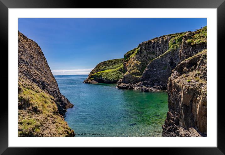 Rocky coastline of Ramsey Island, Wales Framed Mounted Print by Chris Yaxley