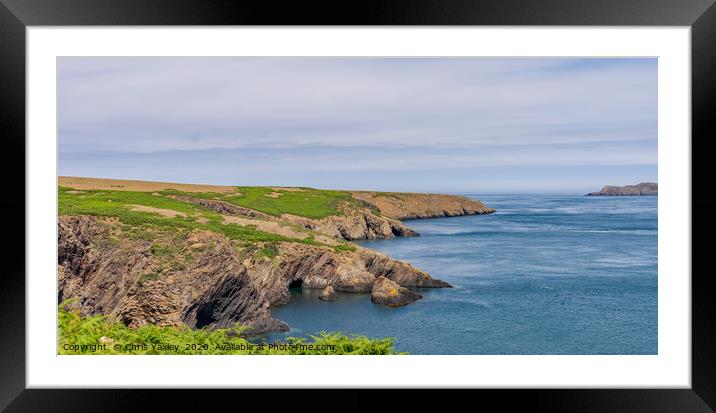 Ramsey Island and Ramsey Sound, Wales Framed Mounted Print by Chris Yaxley