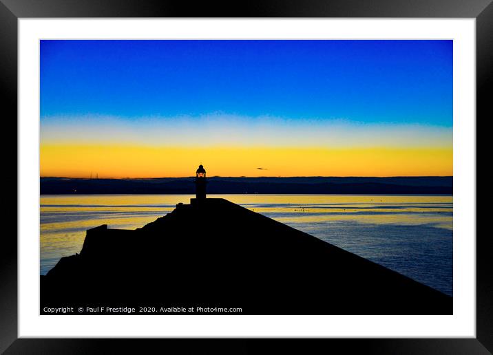 No Frills Sunset! Framed Mounted Print by Paul F Prestidge