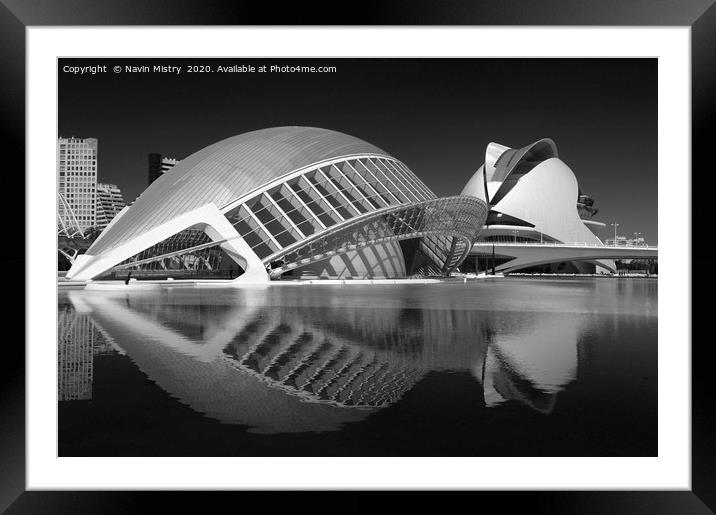 City of the Arts and Sciences, Valencia, Spain Framed Mounted Print by Navin Mistry