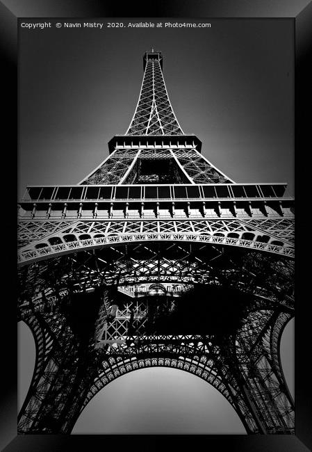 Eiffel Tower, Paris Framed Print by Navin Mistry