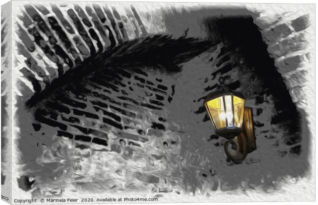 Yellow lantern Canvas Print by Marinela Feier