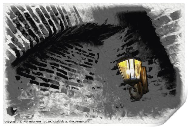 Yellow lantern Print by Marinela Feier