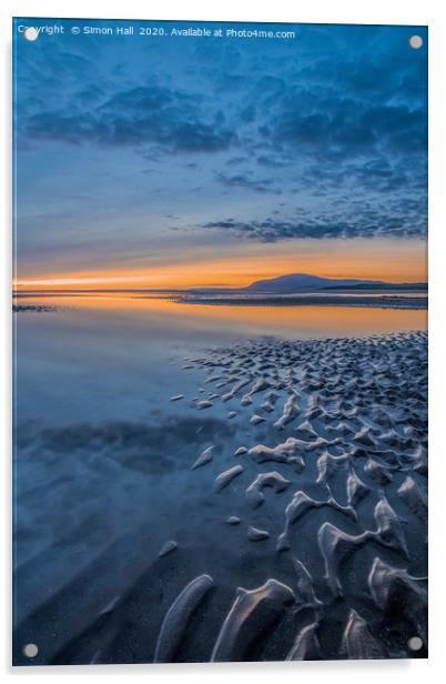 Walney Island Sunset. Acrylic by Simon Hall