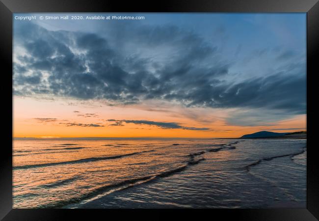 Walney Island Sunset. Framed Print by Simon Hall
