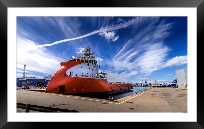 Normand Service supply vessel Framed Mounted Print by Don Nealon