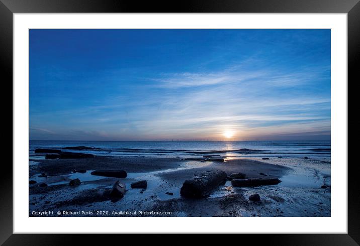 Cool blue day Framed Mounted Print by Richard Perks