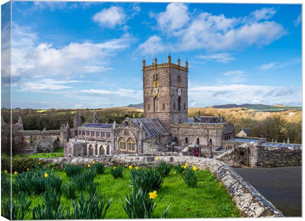 St David's Cathedral, Pembrokeshire, Wales. Canvas Print by Colin Allen