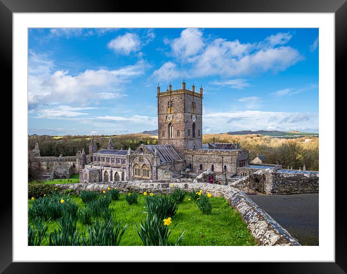St David's Cathedral, Pembrokeshire, Wales. Framed Mounted Print by Colin Allen