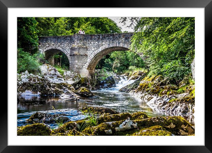 The stunning Falls of Feugh Framed Mounted Print by Don Nealon