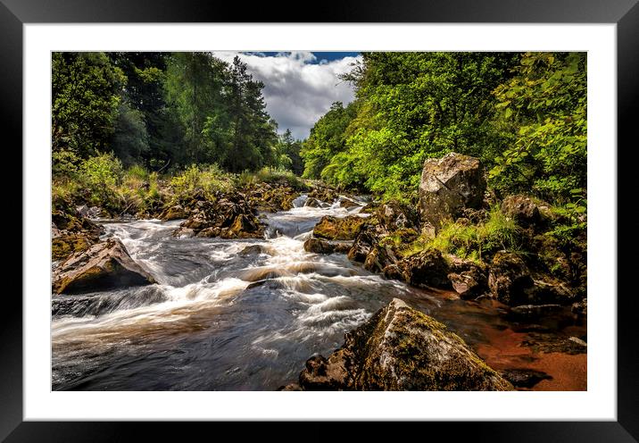 The river Feugh Banchory Framed Mounted Print by Don Nealon