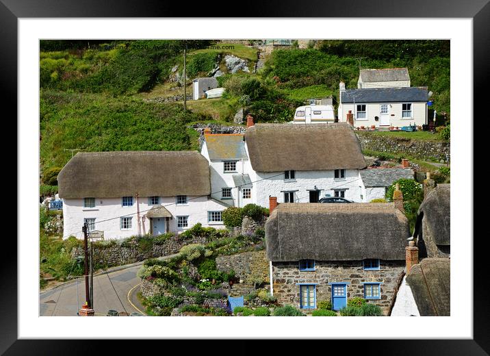 cadgwith village cornwall Framed Mounted Print by Kevin Britland