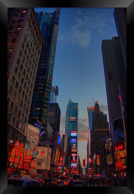 Times Square Framed Print by Simon Gladwin