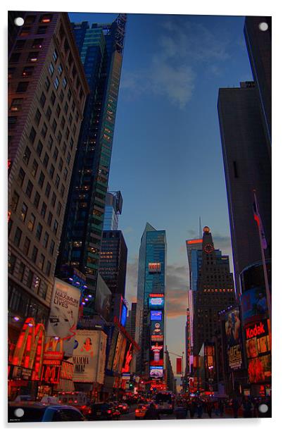 Times Square Acrylic by Simon Gladwin