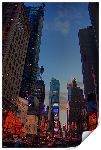 Times Square Print by Simon Gladwin