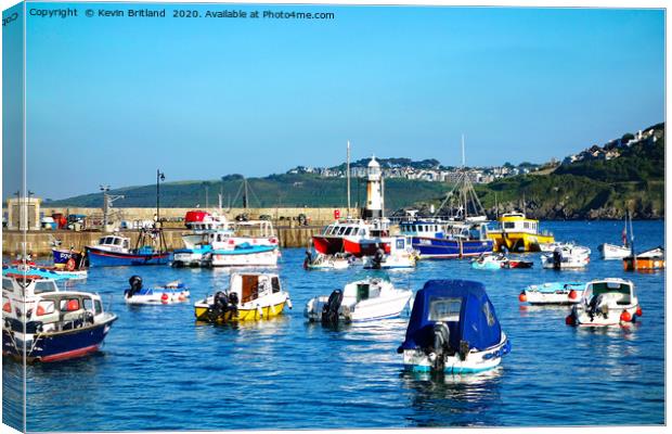 st ives harbour cornwll Canvas Print by Kevin Britland